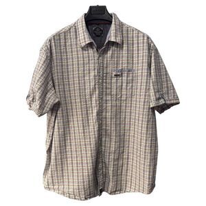 Point zero men's 2X‎ button down short sleeve shirt